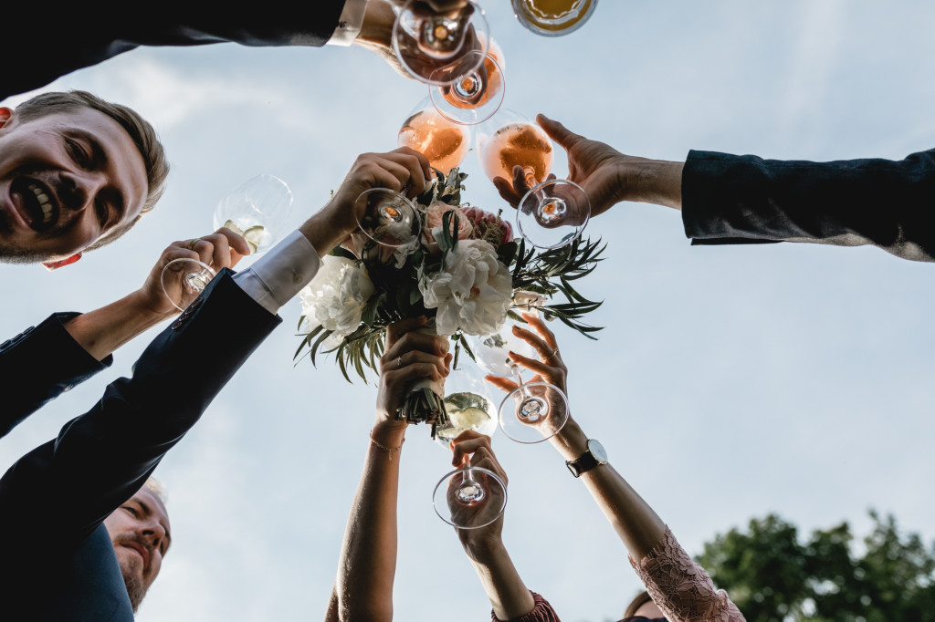 Drinks on a wedding